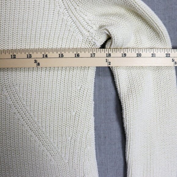 Talbots Rib Knit Sweater Womens M Pullover Crewneck Cotton Long Line Apris Ski - Picture 8 of 14